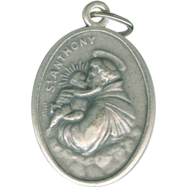 Anthony Oval Oxidized Medal