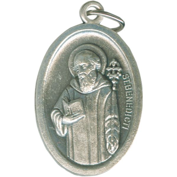 Benedict Oval Oxidized Medal