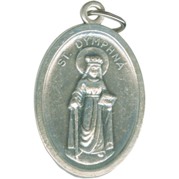 Dymphna Oval Oxidized Medal