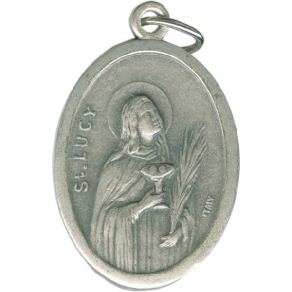 Lucy Oval Oxidized Medal