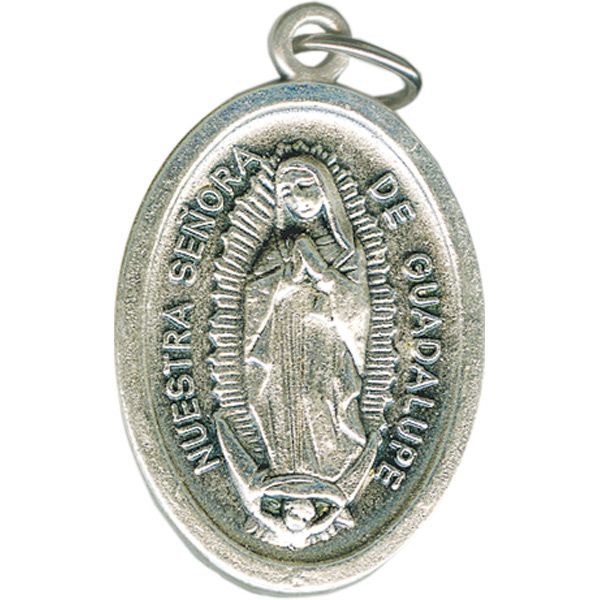 OL Guadalupe Oval Oxidized Medal