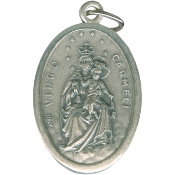 OL Mt Carmel Oval Oxidized Medal