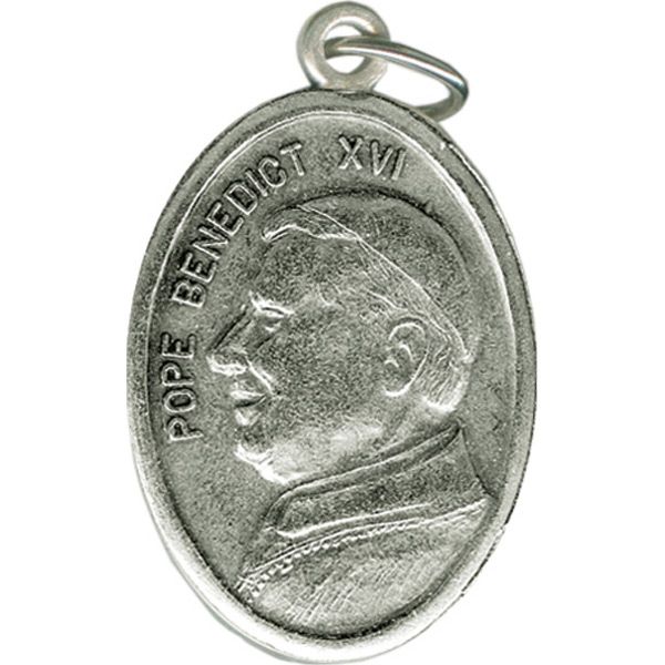 Pope Benedict XVI Oval Oxidized Medal