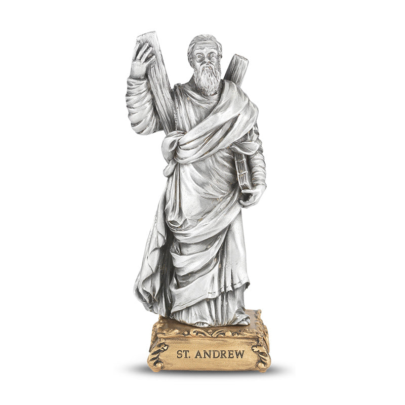 Andrew Pewter Patron Saint Statue
