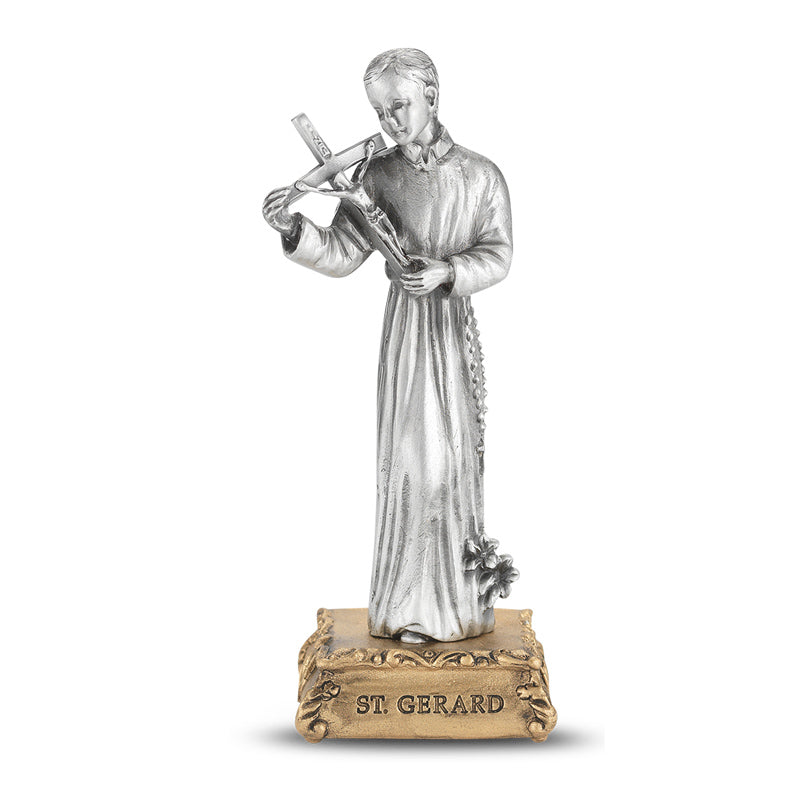 Gerard Pewter Patron Saint Statue