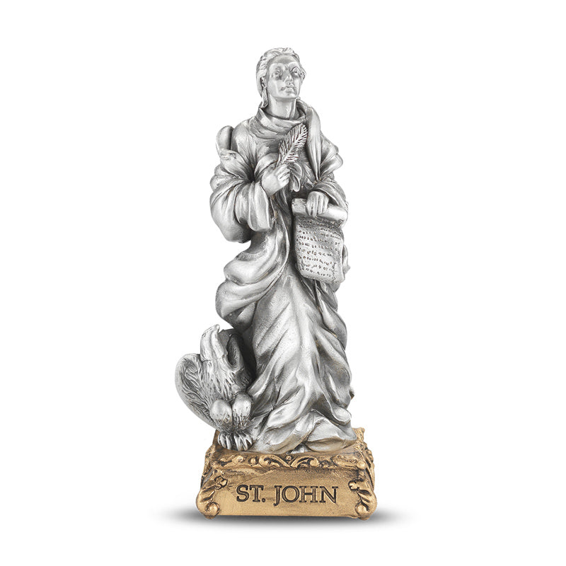 John Evangelist Pewter Patron Saint Statue
