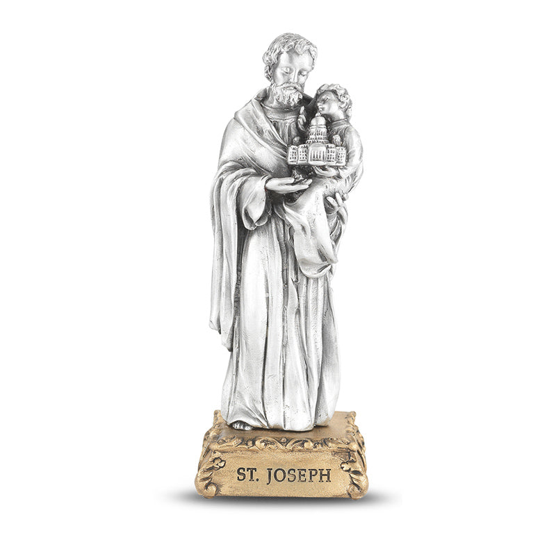 Joseph Pewter Patron Saint Statue