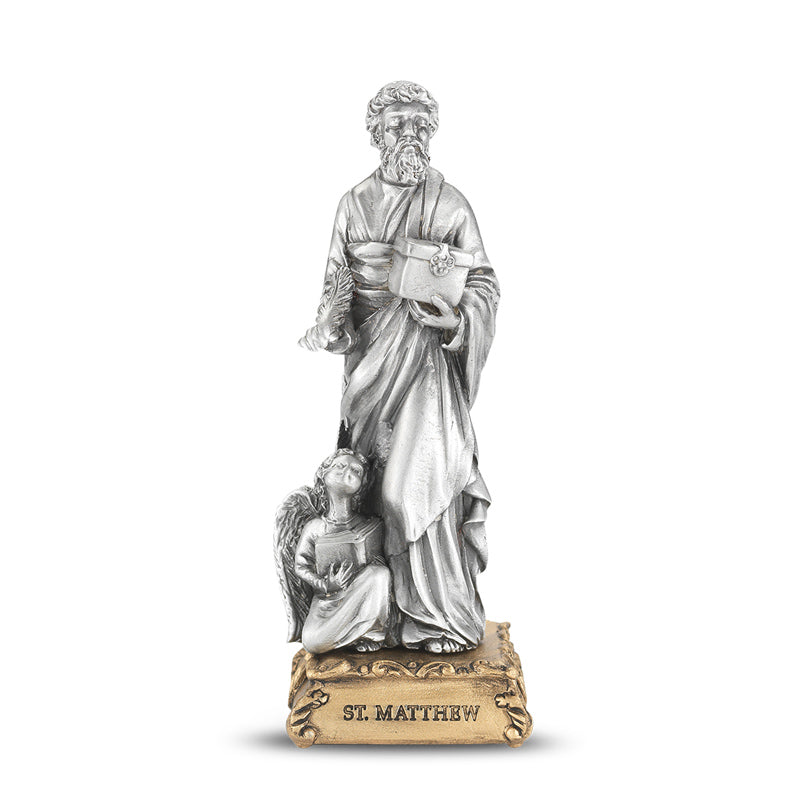 Matthew Pewter Patron Saint Statue