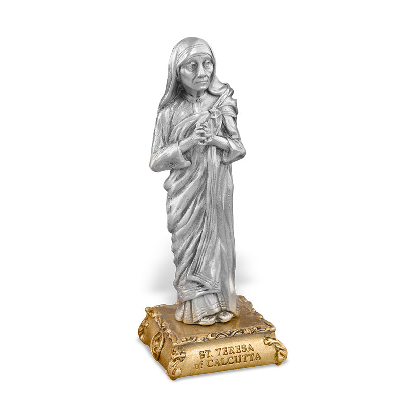 Mother Teresa Pewter Patron Saint Statue