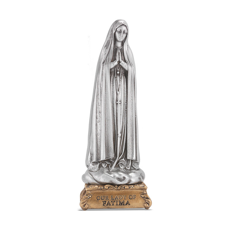 OL Fatima Pewter Patron Saint Statue