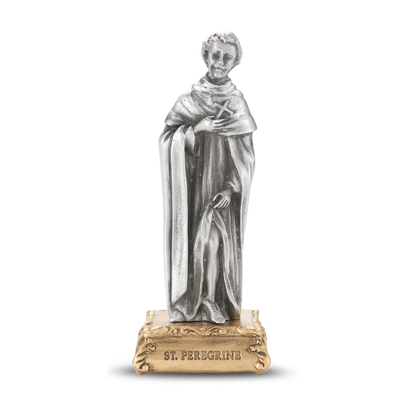 Peregrine Pewter Patron Saint Statue