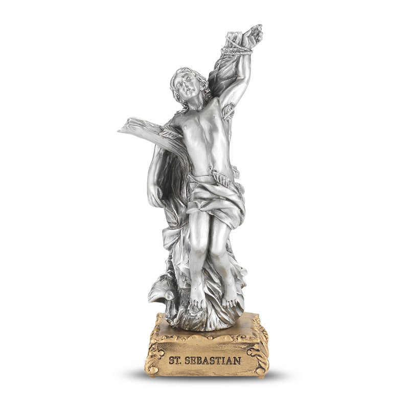 Sebastian Pewter Patron Saint Statue