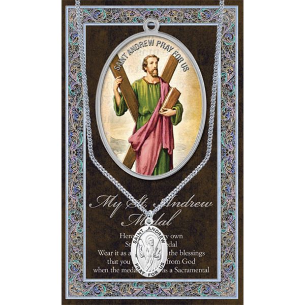 Andrew Pewter Patron Saint Medal