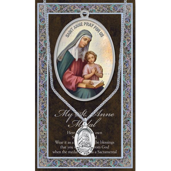 Ann Pewter Patron Saint Medal
