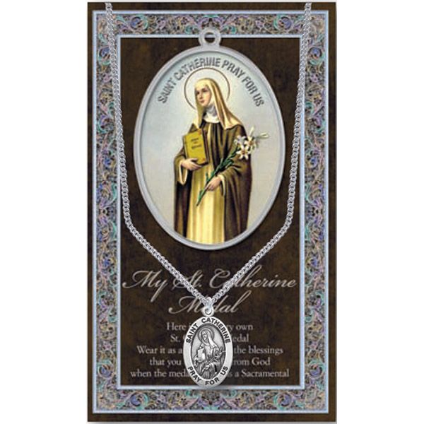 Catherine Pewter Patron Saint Medal