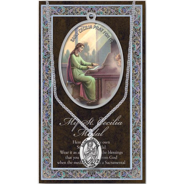Cecilia Pewter Patron Saint Medal