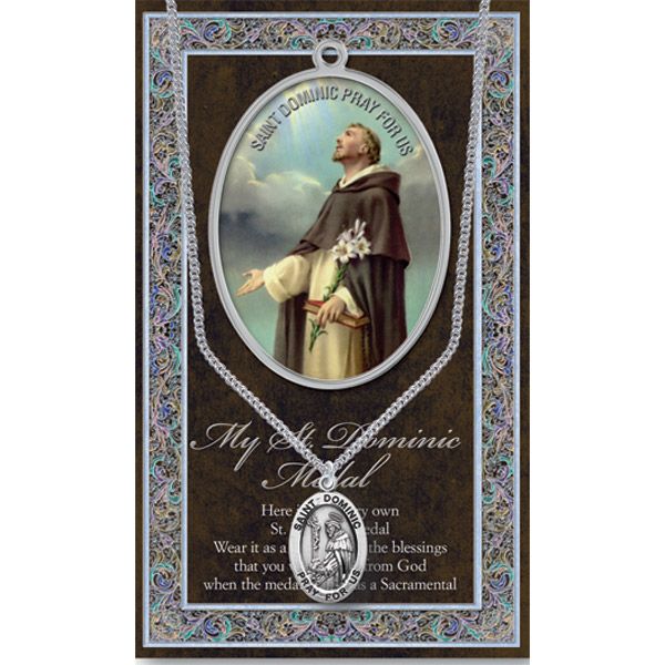 Dominic Pewter Patron Saint Medal