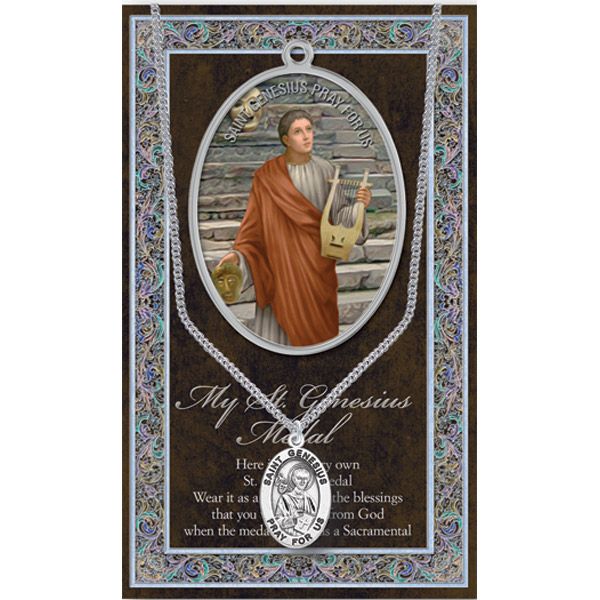 Genesius Pewter Patron Saint Medal