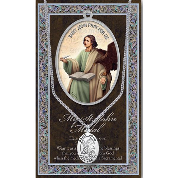 John Pewter Patron Saint Medal