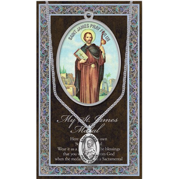 James Pewter Patron Saint Medal