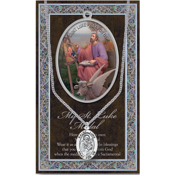 Luke Pewter Patron Saint Medal