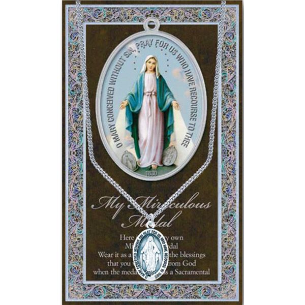 Miraculous Medal Pewter Patron Saint Medal