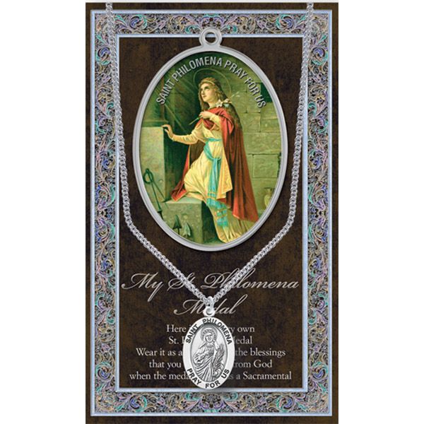 Philomena Pewter Patron Saint Medal