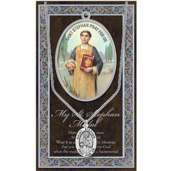 Stephen Pewter Patron Saint Medal