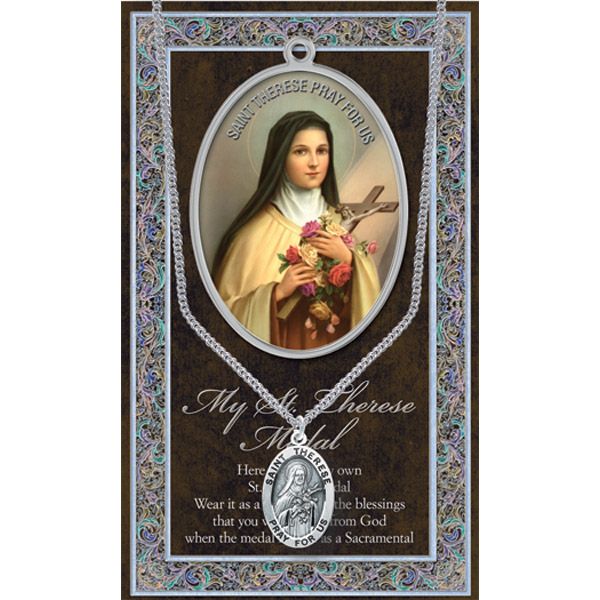 Therese Pewter Patron Saint Medal