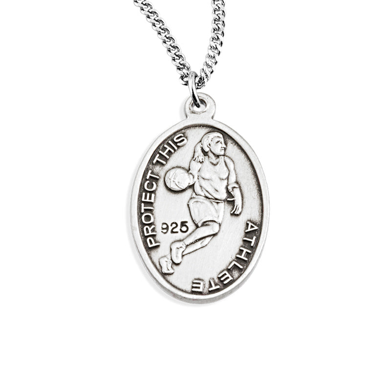 St Sebastian Girls Basketball Sports Patron Saint Medal