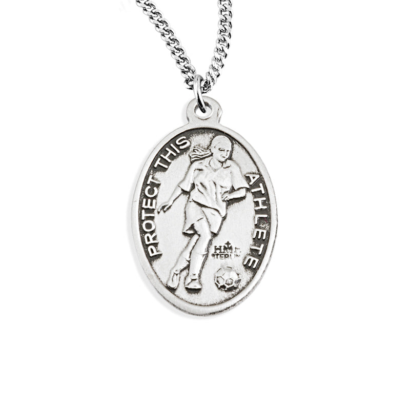 St Sebastian Girls Soccer Sports Patron Saint Medal