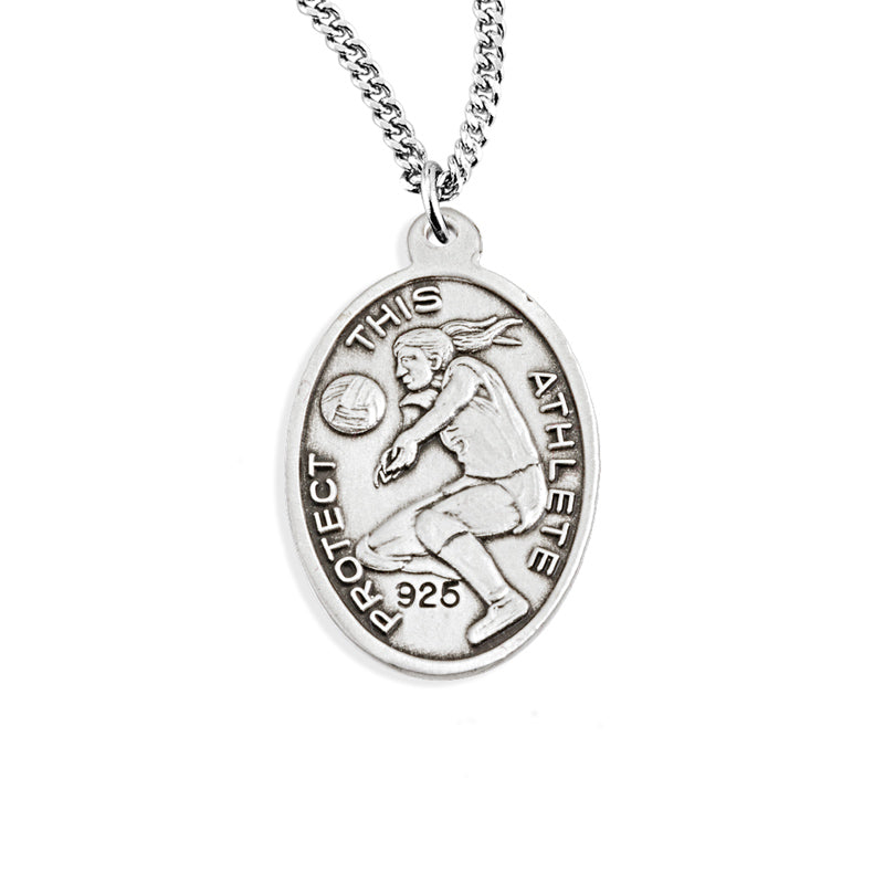 St Sebastian Girls Volleyball Sports Patron Saint Medal