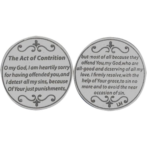 Act of Contrition Catholic Pocket Coin