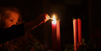 four advent pillar candles