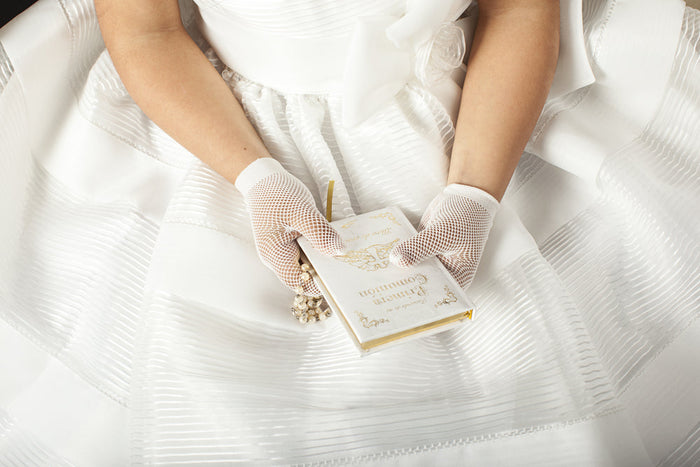 girl at first communion