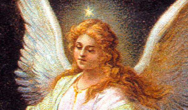 Guardian angel watching over children