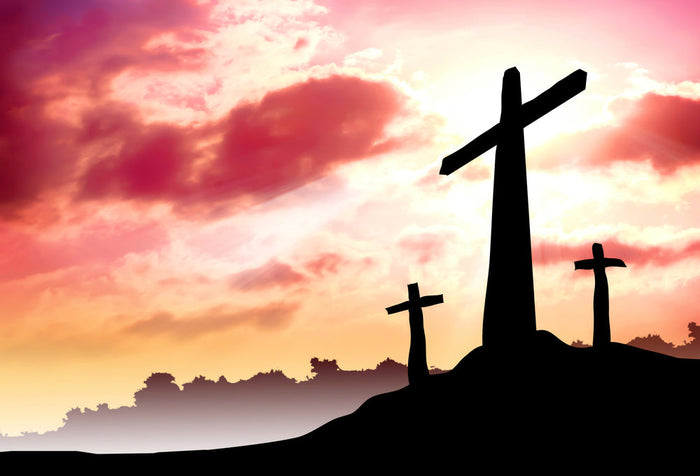 three crosses on a hill