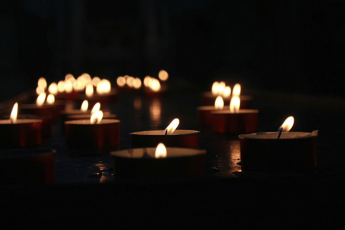 Candles lit in remembrance