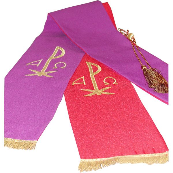 Reversible Red/Purple Stole