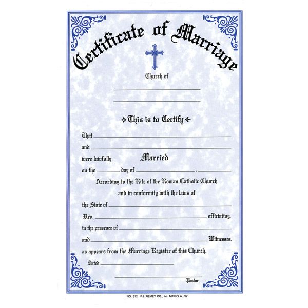 Marriage Certificate Package