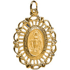 14KT Gold Filigree Miraculous Medal