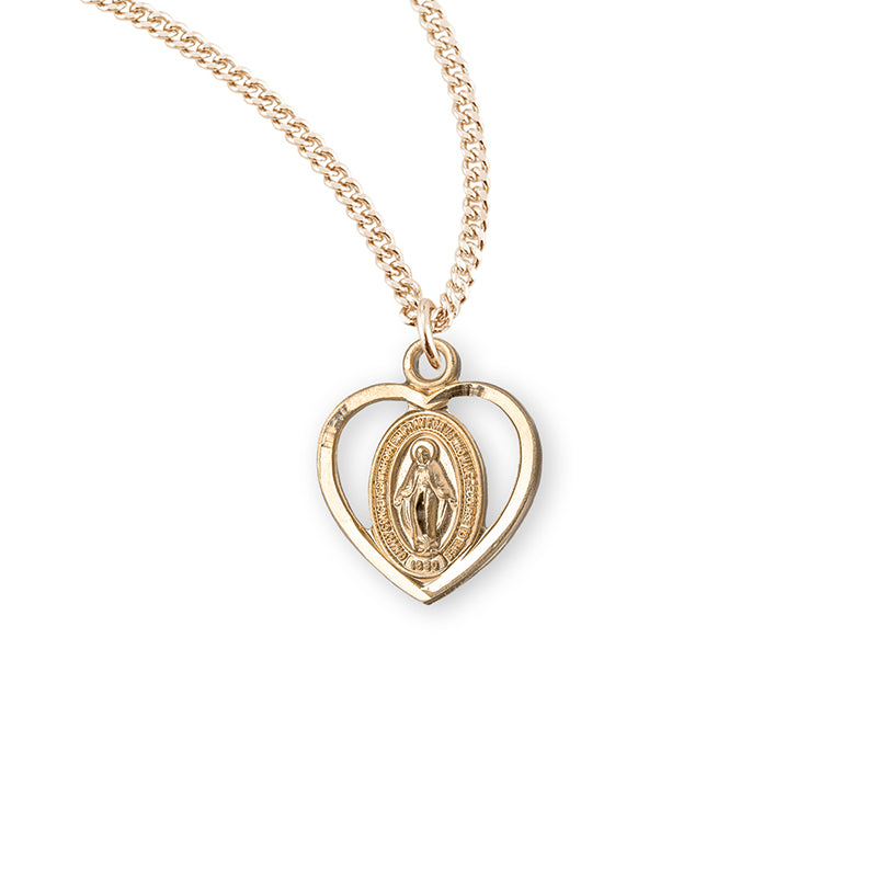 GF Miraculous Heart Pendant on 18" Chain
