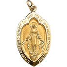 14Kt Gold Shield Miraculous Medal