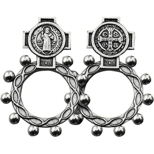 Cross of St Benedict Ring Rosary