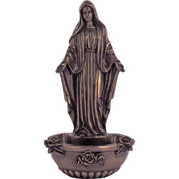 Our Lady Grace Bronzed Font