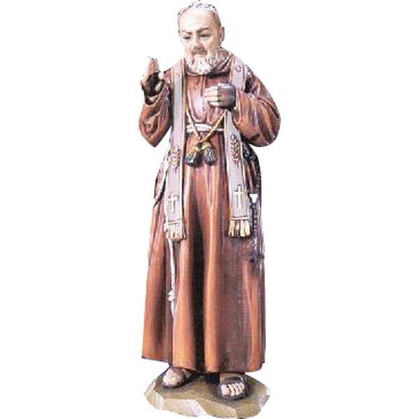 Padre Pio Handcarved Wood Statue