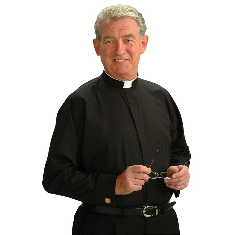 Long Sleeve Tonsure Clerical Shirt