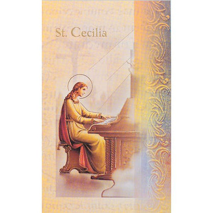 Cecilia Mini Lives of the Saints Holy Card