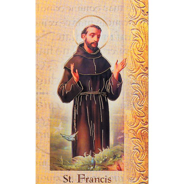 Francis of Assisi Mini Lives of the Saints Holy Card