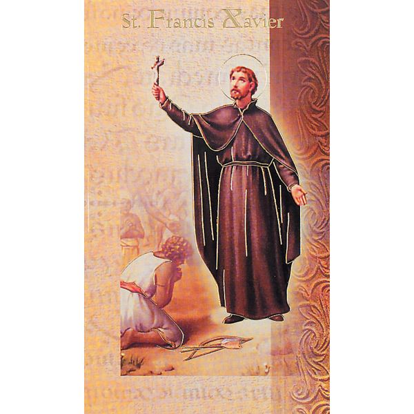 Francis Xavier Mini Lives of the Saints Holy Card